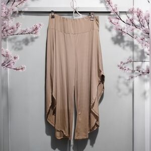 LoveU.Dear Open Sides Gauchos Leggings Green Soft Stretch Womans 2xl Lagenlook